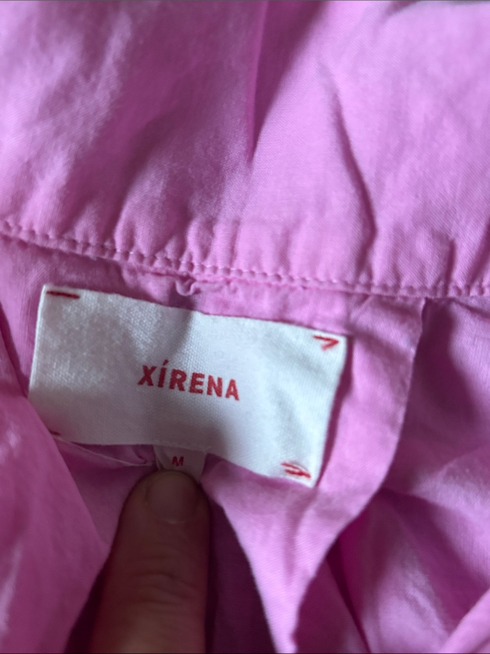 XiRENA Light Pink Button-Front Shirt with Drawstring Hem - Picture 3 of 6